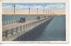 vintage postcard of Gandy Bridge in Florida