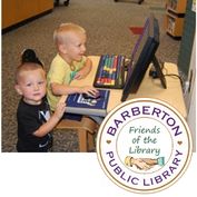 Children using AWE Early Learning computer station