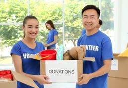 Teen collecting Donations