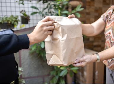 Delivery of a bag of books