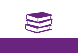 Icon of stacked books.