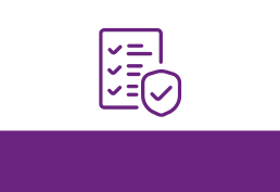 Icon of paper with checklist representing policies.