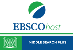 EBSCOhost logo with text that reads Middle Search Plus