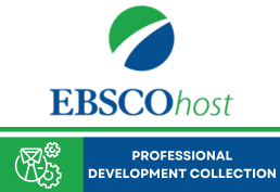 EBSCOhost logo with text that reads Professional Development Collection