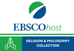 EBSCOhost logo with text that reads Religion and Philosophy collection