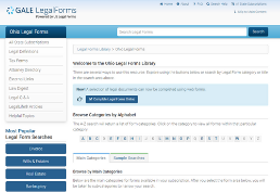 Gale Legal Form homepage