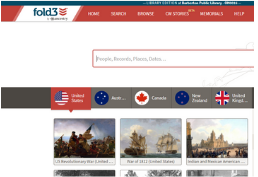 Fold 3 homepage