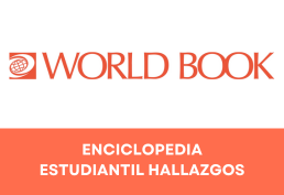 World Book logo with text that reads 'Enciclopedia Estudiantil Hallazgos'
