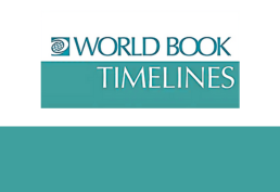 World Book logo with text that reads 'Timelines'
