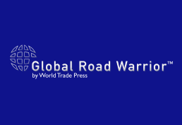 Global Road Warrior logo on blue background.