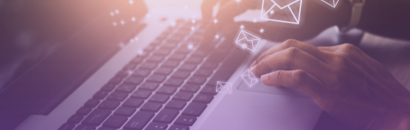 Person typing on laptop